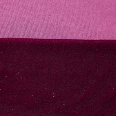 Бархат стрейч №2, 240 гр/м2, шир.160 см, (2,6 м/кг), цвет бордо - купить в Таганроге. Цена 740.88 руб.