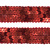 Тесьма с пайетками 3, шир. 20 мм/уп. 25+/-1 м, цвет красный - купить в Таганроге. Цена: 778.19 руб.