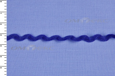 Тесьма плетеная "Вьюнчик"/синий - купить в Таганроге. Цена: 40.72 руб.