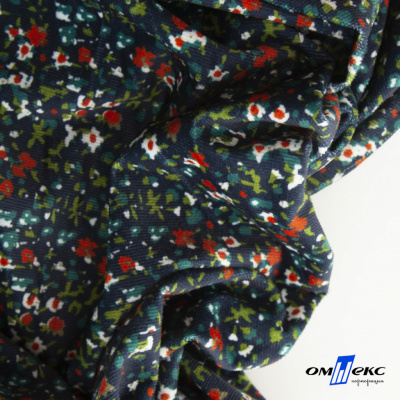 Ткань костюмная «Микровельвет велюровый принт», 220 г/м2, 97% полиэстр, 3% спандекс, ш. 150См Цв #4 - купить в Таганроге. Цена 439.76 руб.