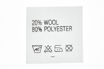 Состав и уход 20% wool 80% poliester - купить в Таганроге. Цена: 64.21 руб.