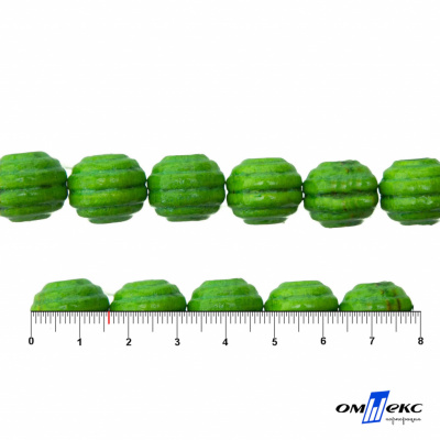 0309-Бусины деревянные "ОмТекс", 16 мм, упак.50+/-3шт, цв.019-зеленый - купить в Таганроге. Цена: 62.22 руб.