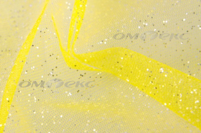 Сетка Глиттер, 40 гр/м2, шир.160см, цвет жёлтый - купить в Таганроге. Цена 163.01 руб.
