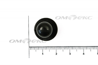Пуговица поварская "Пукля", 10 мм, цвет чёрный - купить в Таганроге. Цена: 2.03 руб.