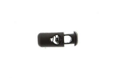 8108 Фиксатор пластиковый "Бочонок", 20х8 мм, цвет чёрный - купить в Таганроге. Цена: 1.29 руб.