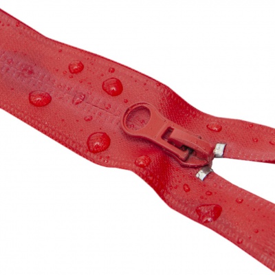Молния водонепроницаемая PVC Т-7, 20 см, неразъемная, цвет (820)-красный - купить в Таганроге. Цена: 21.56 руб.