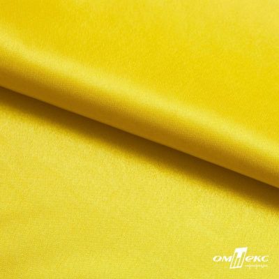 Поли креп-сатин 12-0643, 125 (+/-5) гр/м2, шир.150см, цвет жёлтый - купить в Таганроге. Цена 155.57 руб.