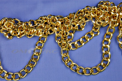 Цепь металл декоративная №11 (17*13) золото (10+/-1 м)  - купить в Таганроге. Цена: 1 341.87 руб.