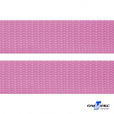 Розовый- цв.513-Текстильная лента-стропа 550 гр/м2 ,100% пэ шир.30 мм (боб.50+/-1 м) - купить в Таганроге. Цена: 475.36 руб.