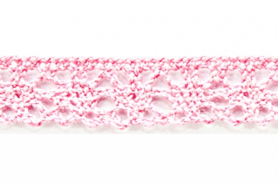 Тесьма кружевная 0621-1607, шир. 15 мм/уп. 20+/-1 м, цвет 096-розовый - купить в Таганроге. Цена: 302.42 руб.