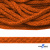 Шнур плетеный d-6 мм, 70% хлопок 30% полиэстер, уп.90+/-1 м, цв.1066-апельсин - купить в Таганроге. Цена: 588 руб.