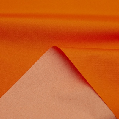 Поли понж (Дюспо) 17-1350, PU/WR, 65 гр/м2, шир.150см, цвет оранжевый - купить в Таганроге. Цена 82.93 руб.