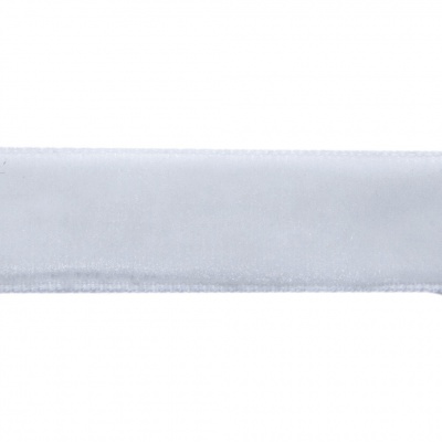 Лента бархатная нейлон, шир.12 мм, (упак. 45,7м), цв.01-белый - купить в Таганроге. Цена: 457.61 руб.