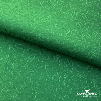 Ткань жаккард королевский, 100% полиэстр 180 г/м 2, шир.150 см, цв-зеленый - купить в Таганроге. Цена 293.39 руб.