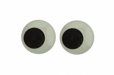 Глазки для игрушек, круглые, с бегающими зрачками, 40 мм/упак.20+/-2 шт, цв. -черно-белые - купить в Таганроге. Цена: 158.73 руб.