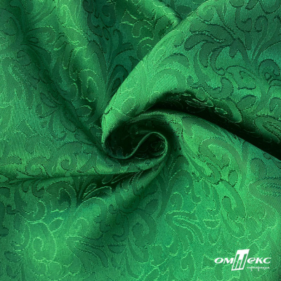 Ткань жаккард королевский, 100% полиэстр 180 г/м 2, шир.150 см, цв-зеленый - купить в Таганроге. Цена 293.39 руб.