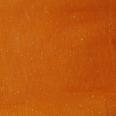 Сетка Глиттер, 24 г/м2, шир.145 см., оранжевый - купить в Таганроге. Цена 117.24 руб.