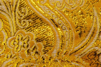Ткань костюмная жаккард №12, 140 гр/м2, шир.150см, цвет жёлтый - купить в Таганроге. Цена 383.29 руб.