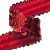 Тесьма с пайетками 3, шир. 30 мм/уп. 25+/-1 м, цвет красный - купить в Таганроге. Цена: 1 087.39 руб.
