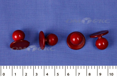 Пуговица поварская "Пукля", 10 мм, цвет красный - купить в Таганроге. Цена: 2.28 руб.