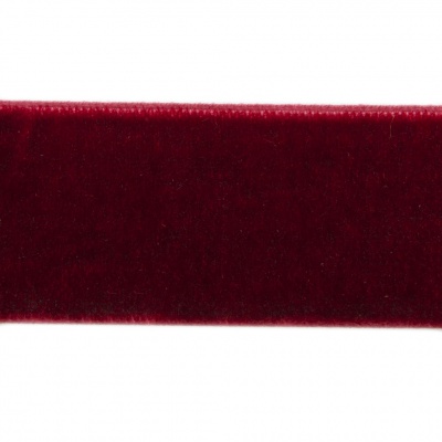 Лента бархатная нейлон, шир.25 мм, (упак. 45,7м), цв.240-бордо - купить в Таганроге. Цена: 800.84 руб.