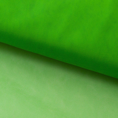 Фатин матовый 16-146, 12 гр/м2, шир.300см, цвет зелёный - купить в Таганроге. Цена 113.85 руб.