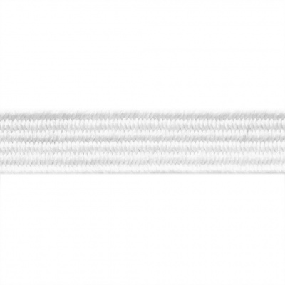 Резиновые нити с текстильным покрытием, шир. 6 мм (182 м/уп), цв.-белый - купить в Таганроге. Цена: 705.59 руб.