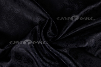 Ткань подкладочная жаккард Р14098, чёрный, 85 г/м2, шир. 150 см, 230T - купить в Таганроге. Цена 168.15 руб.