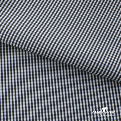 Ткань сорочечная Клетка Виши, 115 г/м2, 58% пэ,42% хл, шир.150 см, цв.6-черный, (арт.111) - купить в Таганроге. Цена 306.69 руб.