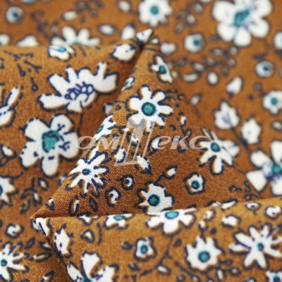 Плательная ткань "Фламенко" 11.1, 80 гр/м2, шир.150 см, принт растительный - купить в Таганроге. Цена 239.03 руб.
