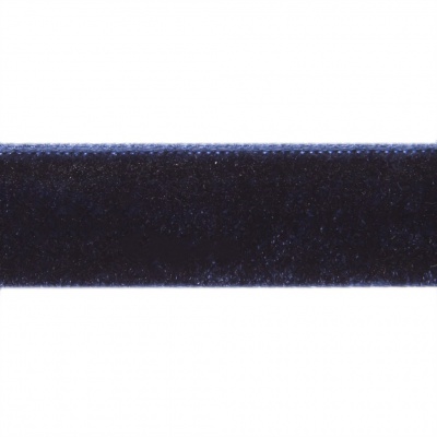 Лента бархатная нейлон, шир.12 мм, (упак. 45,7м), цв.180-т.синий - купить в Таганроге. Цена: 411.60 руб.