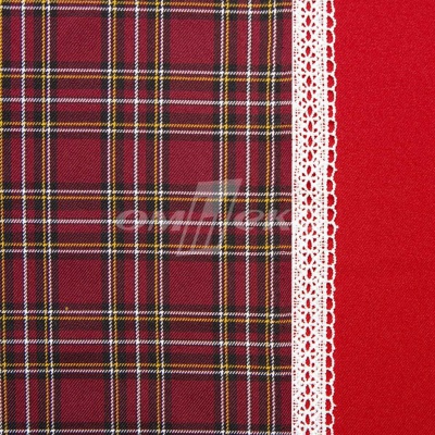 Ткань костюмная клетка 24379 2012, 230 гр/м2, шир.150см, цвет бордовый/бел/жел - купить в Таганроге. Цена 545.24 руб.