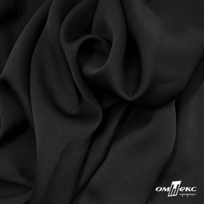 Ткань плательная Габриэль 100% полиэстер,140 (+/-10) гр/м2, шир. 150 см, цв. черный BLACK - купить в Таганроге. Цена 248.37 руб.