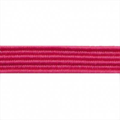 Резиновые нити с текстильным покрытием, шир. 6 мм ( упак.30 м/уп), цв.- 84-фуксия - купить в Таганроге. Цена: 155.22 руб.