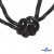 Шнурки #3-10, круглые с наполнителем 130 см, светоотражающие, цв.-чёрный - купить в Таганроге. Цена: 75.38 руб.