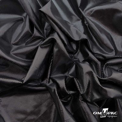Ткань подкладочная фольгированная 210T, 100% полиэстер,58+/-5 г/м2, шир.150 cм. черный/BLACK  - купить в Таганроге. Цена 130.59 руб.