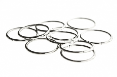 Кольцо металлическое №40 мм, цв.-никель - купить в Таганроге. Цена: 4.49 руб.