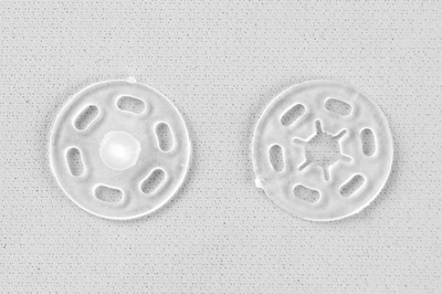 Кнопки пришивные пластиковые 15 мм, блистер 24шт, цв.-прозрачные - купить в Таганроге. Цена: 68.79 руб.