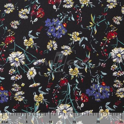 Плательная ткань "Фламенко" 6.2, 80 гр/м2, шир.150 см, принт растительный - купить в Таганроге. Цена 239.03 руб.
