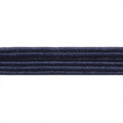 Резиновые нити с текстильным покрытием, шир. 6 мм ( упак.30 м/уп), цв.- 117-т.синий - купить в Таганроге. Цена: 152.05 руб.