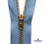 Молнии джинсовые металл т-5, 18 см латунь (YG), цв.-деним (231) - купить в Таганроге. Цена: 22.80 руб.