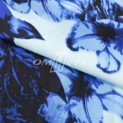 Плательная ткань "Фламенко" 19.1, 80 гр/м2, шир.150 см, принт растительный - купить в Таганроге. Цена 243.96 руб.