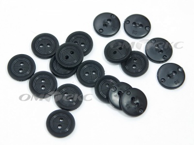 51820/18 мм (2 пр) черные пуговицы - купить в Таганроге. Цена: 0.82 руб.