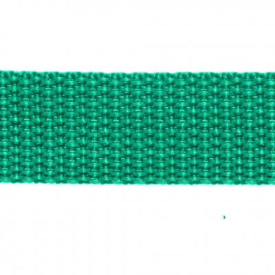 Стропа текстильная, шир. 25 мм (в нам. 50+/-1 ярд), цвет яр.зелёный - купить в Таганроге. Цена: 397.52 руб.