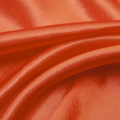 Поли креп-сатин 18-1445, 120 гр/м2, шир.150см, цвет оранжевый - купить в Таганроге. Цена 155.57 руб.