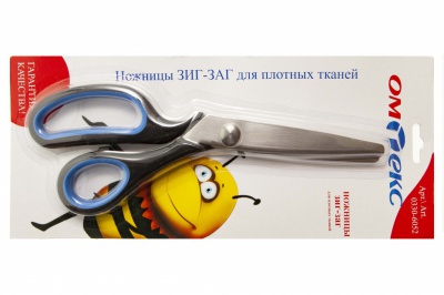 Ножницы арт.0330-6052 "ЗИГ-ЗАГ" 5 мм, для плотных тканей , 9"/ 229 мм - купить в Таганроге. Цена: 733.08 руб.