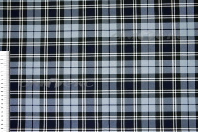 Ткань костюмная клетка Т7274 2004, 220 гр/м2, шир.150см, цвет т.синий/гол/бел - купить в Таганроге. Цена 