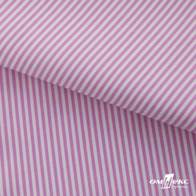 Ткань сорочечная Полоска Кенди, 115 г/м2, 58% пэ,42% хл, шир.150 см, цв.1-розовый, (арт.110) - купить в Таганроге. Цена 306.69 руб.