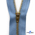 Молнии джинсовые металл т-4, 18 см латунь (YG), цв.-деним (231) - купить в Таганроге. Цена: 21.57 руб.