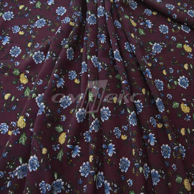 Плательная ткань "Фламенко" 4.1, 80 гр/м2, шир.150 см, принт растительный - купить в Таганроге. Цена 259.21 руб.
